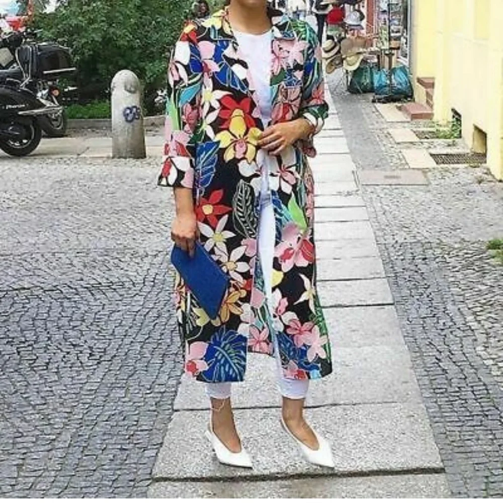 ZARA TROPICAL PRINT OVERSHIRT KIMONO Size S - Picture 6 of 10